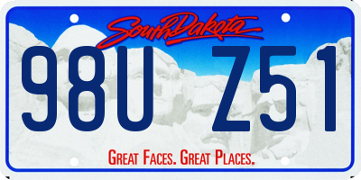 SD license plate 98UZ51