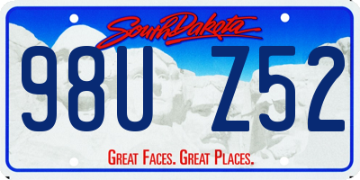 SD license plate 98UZ52