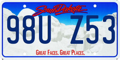 SD license plate 98UZ53