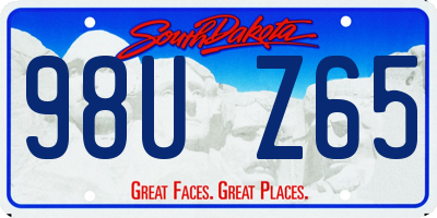 SD license plate 98UZ65