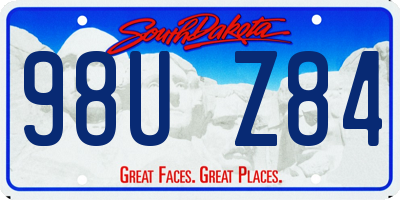 SD license plate 98UZ84