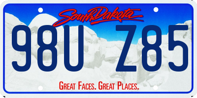 SD license plate 98UZ85
