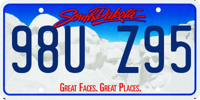 SD license plate 98UZ95