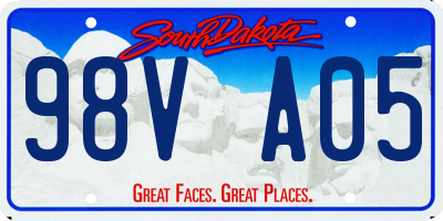 SD license plate 98VA05