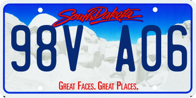 SD license plate 98VA06