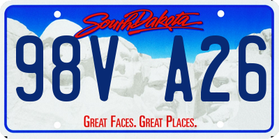 SD license plate 98VA26