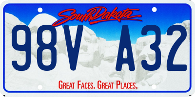 SD license plate 98VA32