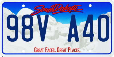 SD license plate 98VA40