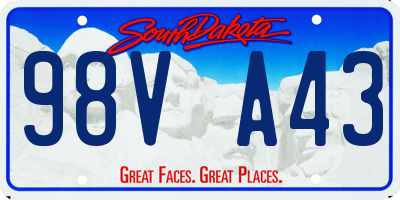 SD license plate 98VA43