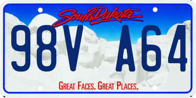 SD license plate 98VA64