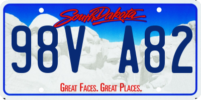 SD license plate 98VA82