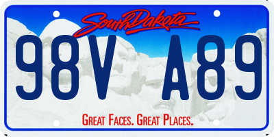 SD license plate 98VA89