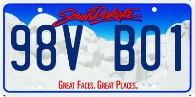 SD license plate 98VB01