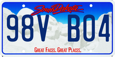 SD license plate 98VB04