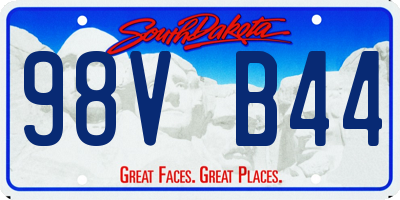 SD license plate 98VB44