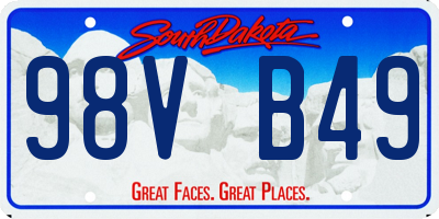 SD license plate 98VB49