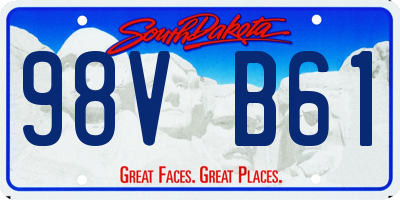 SD license plate 98VB61