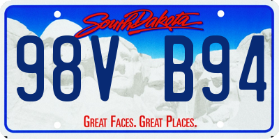 SD license plate 98VB94