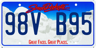 SD license plate 98VB95