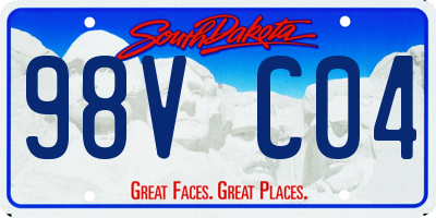 SD license plate 98VC04