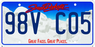 SD license plate 98VC05