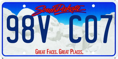 SD license plate 98VC07