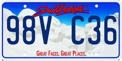 SD license plate 98VC36