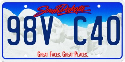 SD license plate 98VC40