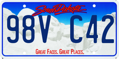 SD license plate 98VC42