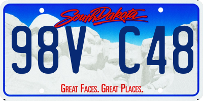 SD license plate 98VC48