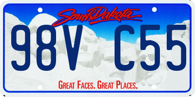SD license plate 98VC55