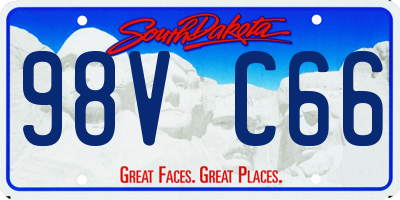 SD license plate 98VC66