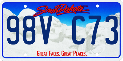 SD license plate 98VC73