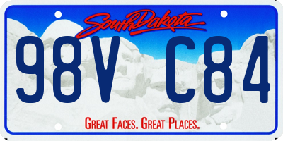 SD license plate 98VC84