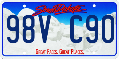 SD license plate 98VC90
