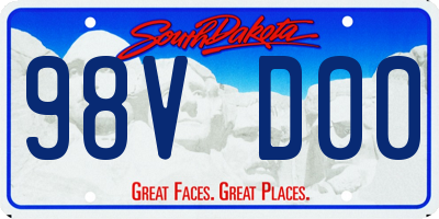 SD license plate 98VD00