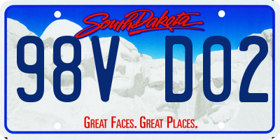 SD license plate 98VD02