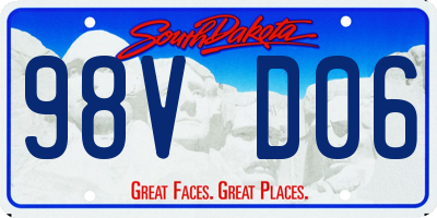 SD license plate 98VD06