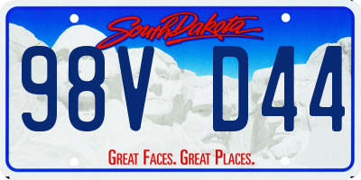SD license plate 98VD44