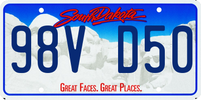 SD license plate 98VD50