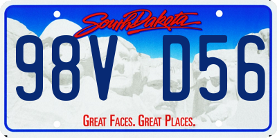 SD license plate 98VD56
