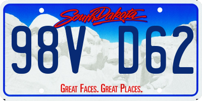 SD license plate 98VD62