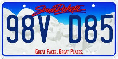 SD license plate 98VD85