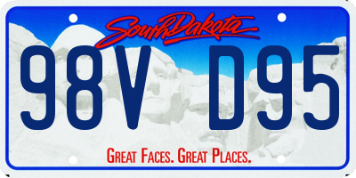 SD license plate 98VD95