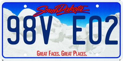 SD license plate 98VE02