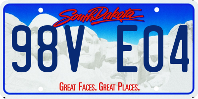 SD license plate 98VE04