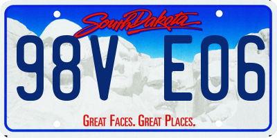 SD license plate 98VE06