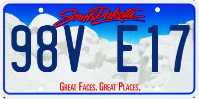 SD license plate 98VE17