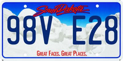 SD license plate 98VE28
