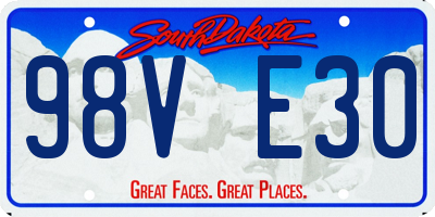 SD license plate 98VE30